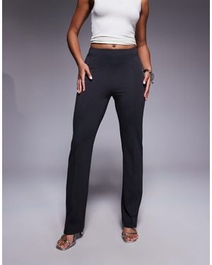 ASOS Split Hem Straight Leg Trouser With Pintuck - Blue