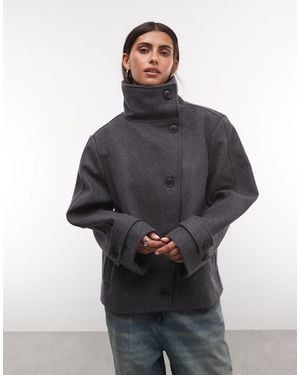 Weekday Jacke aus wollmix mit stehkragen - Blau