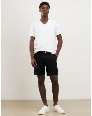 River Island Slim Fit Belted Chino Shorts - White