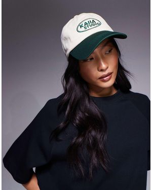 Kaiia – studio – bestickte kappe aus baumwolle - Blau