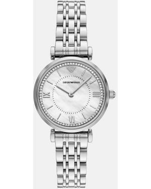 Emporio Armani Two-Hand Stainless Steel Watch - White