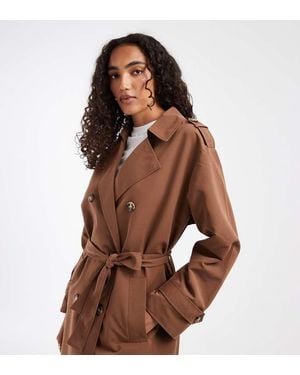 Vero Moda Lange Trenchcoat Met Ceintuur - Bruin