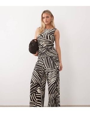 JDY Petite Pull On Trousers Co-ord - Brown