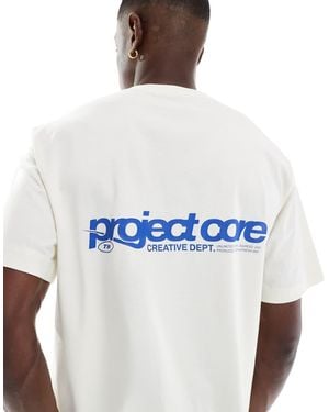 Jack & Jones Oversized T-shirt With Project Core Print - Blue