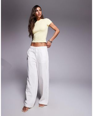 GOOD AMERICAN Lite - pantalon en lin - nuage - Gris