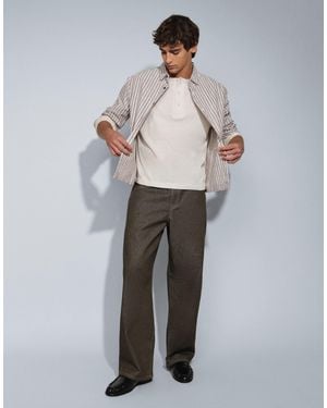 ASOS Jean baggy kaki brut - Gris