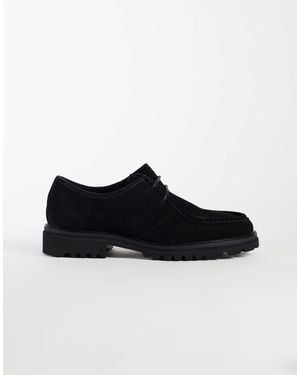 ASOS Schnürschuhe mit schürzennaht und profilsohle - Schwarz