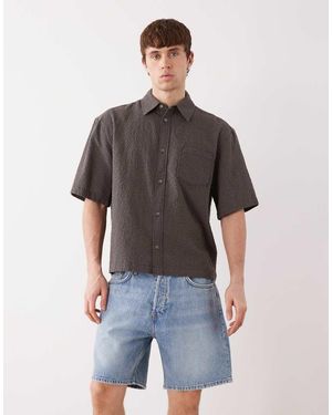 Weekday Pantaloncini Di Jeans Oversize Lavaggio Azzurro - Grigio