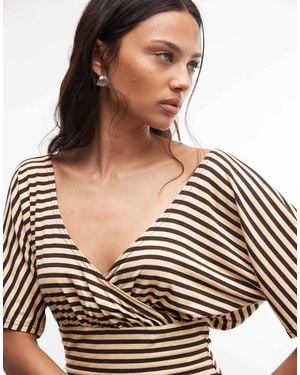 Reclaimed Vintage Wrap Front Top - Multicolour