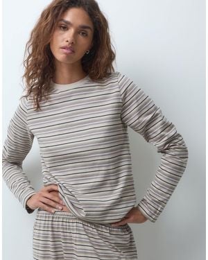 ASOS Mix & Match Long Sleeve Pajama Top - Gray