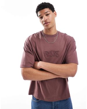 ASOS – kastiges oversize-t-shirt - Lila