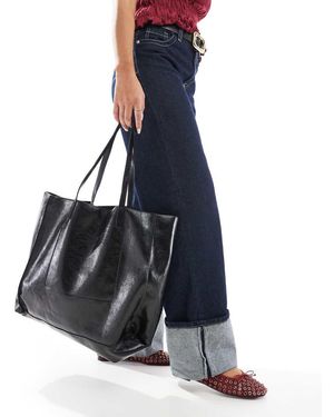 Stradivarius Reversible Shopper Bag - Blue