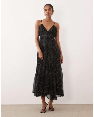 ONLY Ruffles Details Maxi Dress - Black