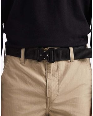 ASOS Webbing Utility Belt With Statement Buckle - Blue