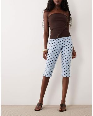 Miss Selfridge Rib Capri Trouser Co-ord - Blue
