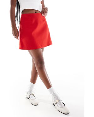 ASOS – superweicher, schwingender minirock - Rot