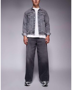 ASOS Jeans Larghi Nero Slavato - Grigio