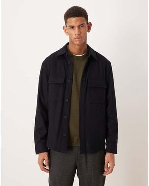 Mango Pocket Detail Wool Mix Jacket - Black