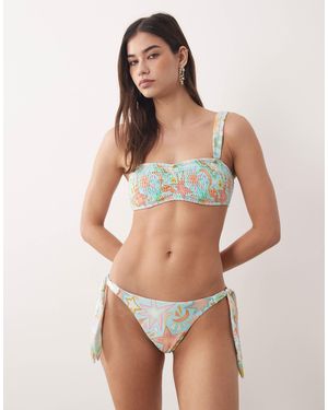 Never Fully Dressed – seitlich gebundene bikinihose - Blau