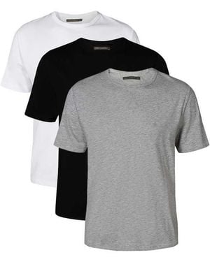 French Connection Pack De 3 Camisetas Negras De Manga Corta Con Cuello Redondo De Algodón De - Negro