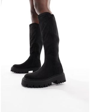 SEQWL Stella Chunky Knee Boots - Black