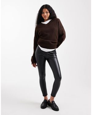 New Look Legging en pu - Noir