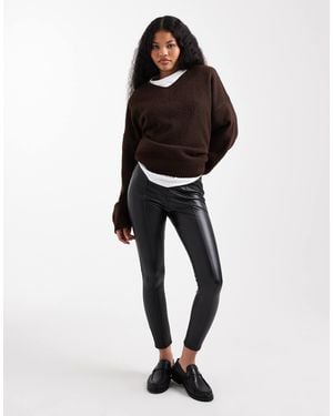 New Look – leggings aus pu - Schwarz
