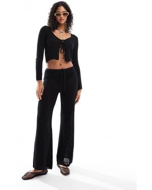 Mango Pantaloni A Zampa - Nero