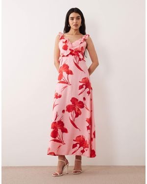 ONLY Frill Details Maxi Dress - Pink
