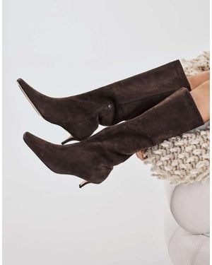 Tony Bianco Zuri Kitten Heel Boots - Brown