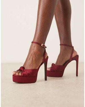 ASOS Nova Knot Platform High Heel Sandal - Brown