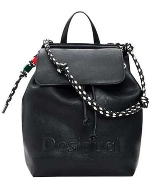 Desigual Medium Braided Backpack - Black