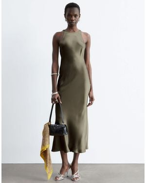 & other stories bias cut satin midi dress & Other Stories bias cut Satin Midi Dress in Black