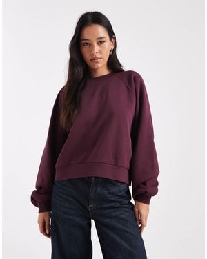 ASOS Balloon Sleeve Sweat - Purple