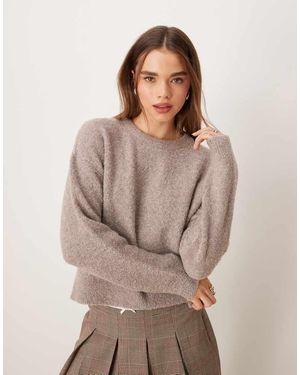 New Look Boucle Fluffy Jumper - Brown