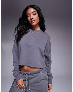 River Island Chopped Sweatshirt - Grey
