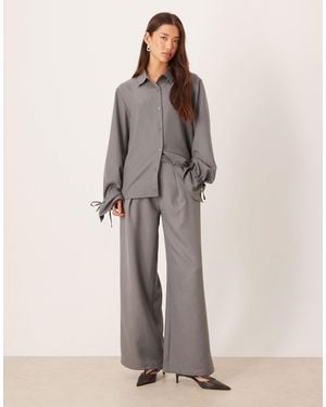SNDY'S Pleat Front Tailored Trousers Co-ord - Grey