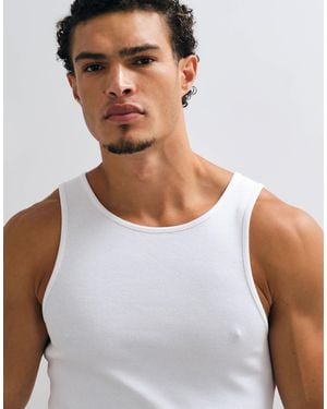 Collusion Rib Racer Singlet - White