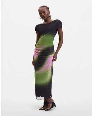 Desigual Gradient Tulle Dress - White