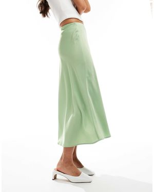 Y.A.S Satin Midi Skirt - Green
