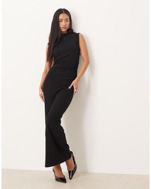 NARRATED Sleeveless Bodycon Midi Dress - Black