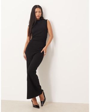 NARRATED Sleeveless Bodycon Midi Dress - Black