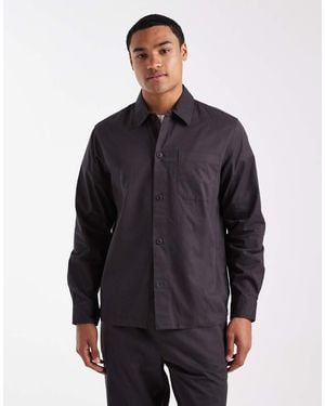 New Look Camicia Morbida Al Tatto Scuro - Blu