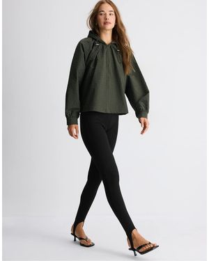 Stradivarius Geruite Technische Sweatshirt - Zwart