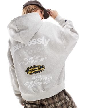 Pull&Bear Fearlessly Hoodie - Grey