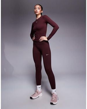 Nike Nike One Training Dri-fit Seamless Front High Waisted leggings - Purple
