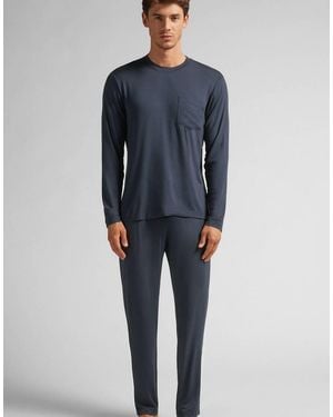 Intimissimi Long Micromodal Pyjamas - Blue