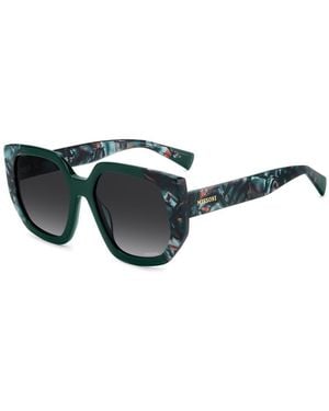 Missoni Sunglasses Oversized Angular Sunglasses With Dark Shaded Lenses - Black