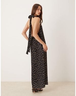 ASOS Plisse Halter Maxi Dress - Multicolour