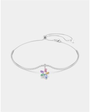 Swarovski Ariana Grande X Choker, Mixed Cuts, Flower, Multicoloured, Rhodium Plated - Natural